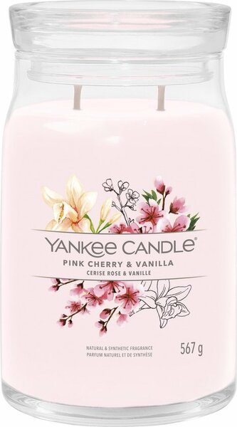 Geurkaars Pink cherry &amp; Vanilla large - Yankee Candle