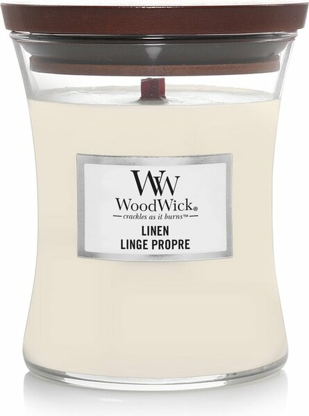 Geurkaars Linen medium - Woodwick
