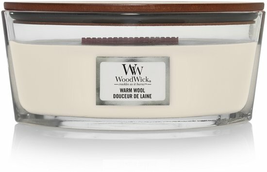 Geurkaars Warm wool Ellipse - Woodwick