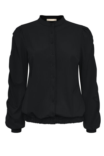 Jacket black met gold rib op de mouwen Triple Nine ja92404