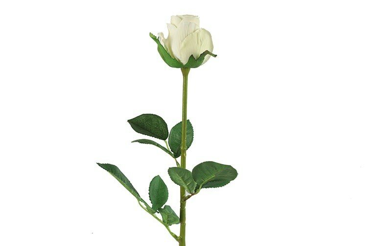 Kunstbloem Rosa wit