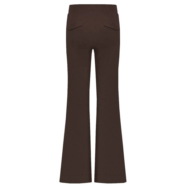 Triple Nine BR2301 broek flared dark brown