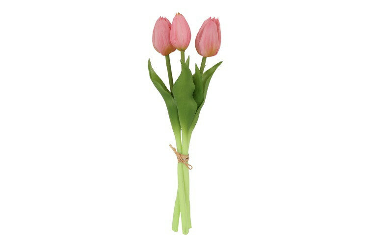 Boeket Tulp Tulipa 3 roze-12x12x29CM	