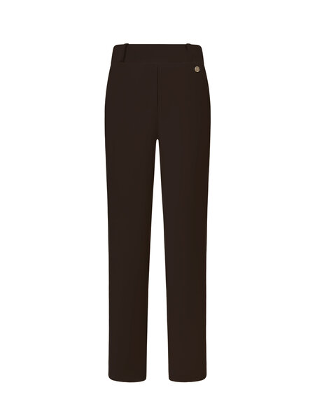 Pant straight chinos Dark brown