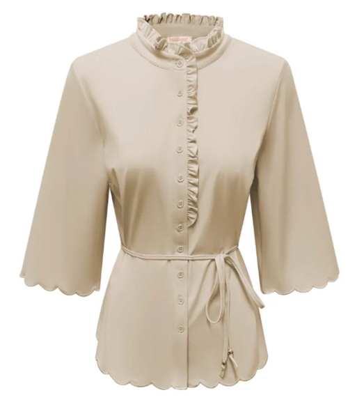 Triple Nine - Travel Blouse Beige - 5937