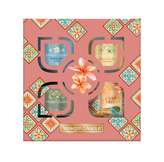YC Hello Italy! Small Tumbler &amp; 3 Filled Votive Gift Set