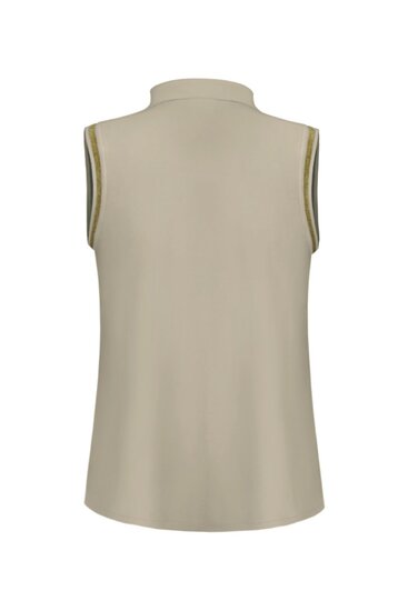 Triple Nine BLS5902 beige Blouse cut sleeves gold bies  back