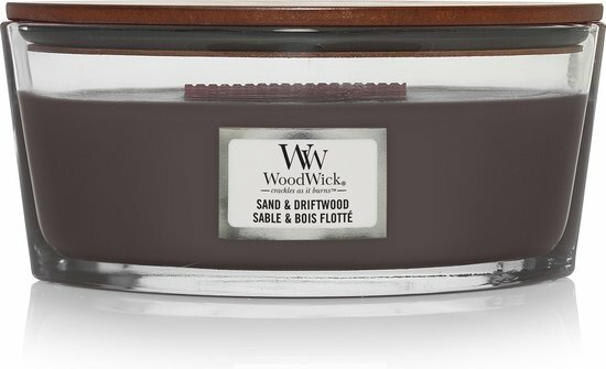 Geurkaars Sand &amp; driftwood Ellipse - Woodwick