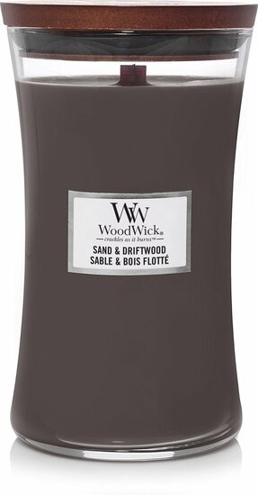 Geurkaars Sand &amp; driftwood Large - Woodwick