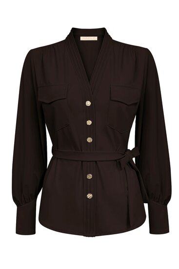 Triple nine blouse brown bls5926