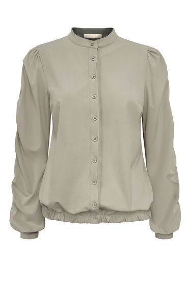 Jacket beige met gold rib op de mouwen Triple Nine JA92404 back