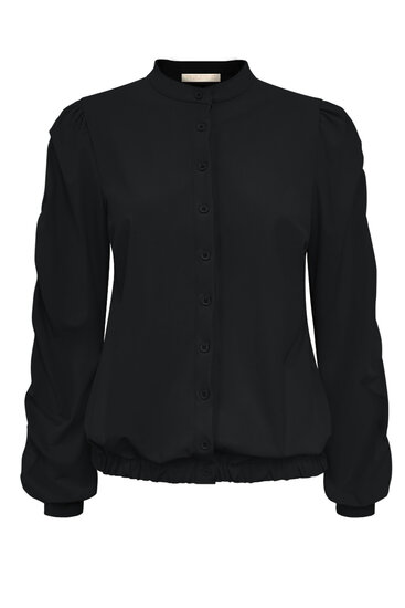 Jacket black met gold rib op de mouwen Triple Nine ja92404