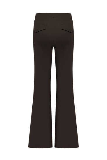 Broek flared dark brown Triple Nine BR2301 Back