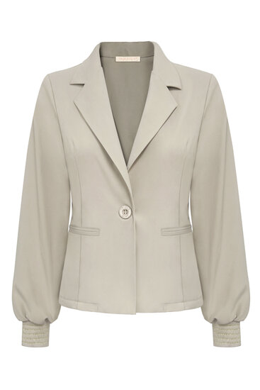Blazer beige short with 1 button and gold rib on cuff Triple Nine BLZ3907