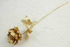 Kunstbloem Peony metallic goud
