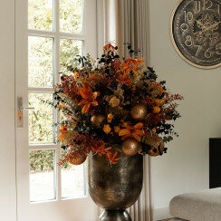 Kunstblad Leder goud herfst