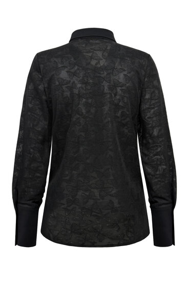 Blouse  zwart face lace butterfly Tripple Nine BLS5920 back