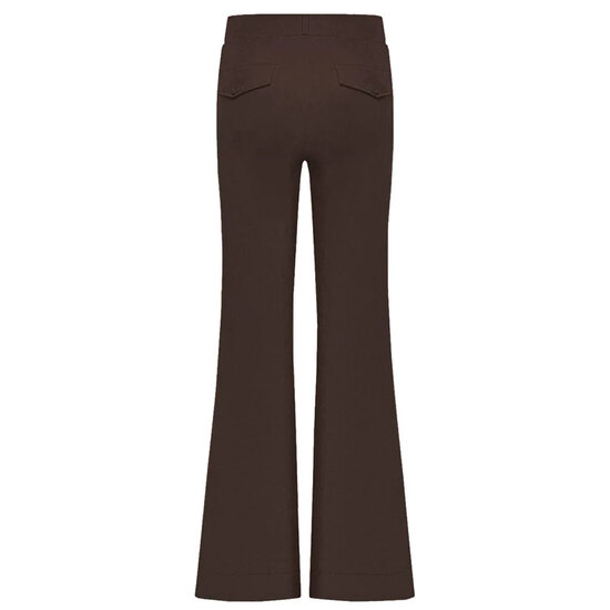 Triple Nine BR2301 broek flared dark brown