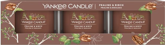 YC Praline &amp; Birch Signature Filled Votive 3-pack