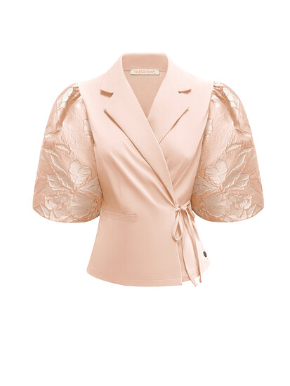 Blazer BLZ3910 powder pink Triple Nine  short sleeves cross body with satin fabric