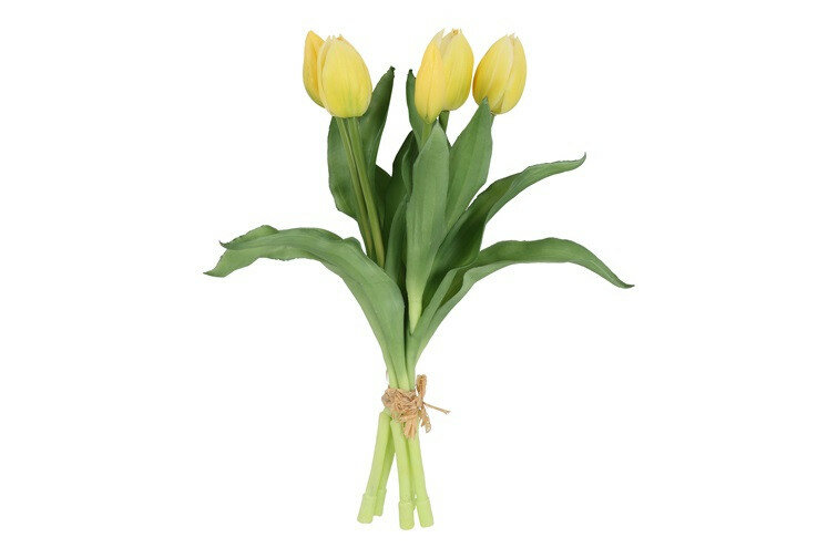 Boeket Tulp Tulipa 3D S geel-15x15x29CM
