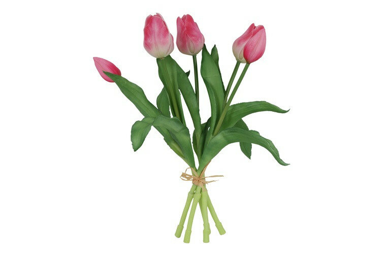 Boeket Tulp Tulipa 3Dp d.roze/-15x15x28CM
