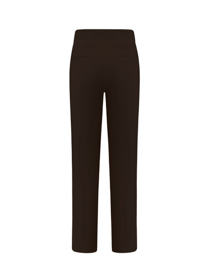 Pant straight chinos Dark brown back