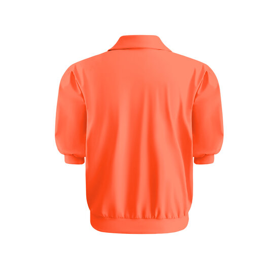 JA92410 Jacket short sleeves with zip and cargo pockets Coral Back