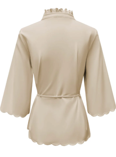 Triple Nine - Travel Blouse Beige - 5937 back