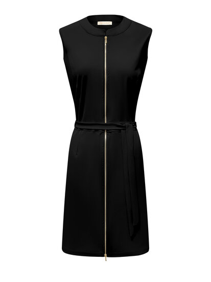 Triple Nine JK- 51819 jurk zwart met korte mouwen