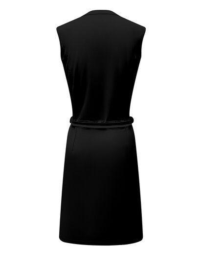 Triple Nine JK- 51819 jurk zwart met korte mouwen back
