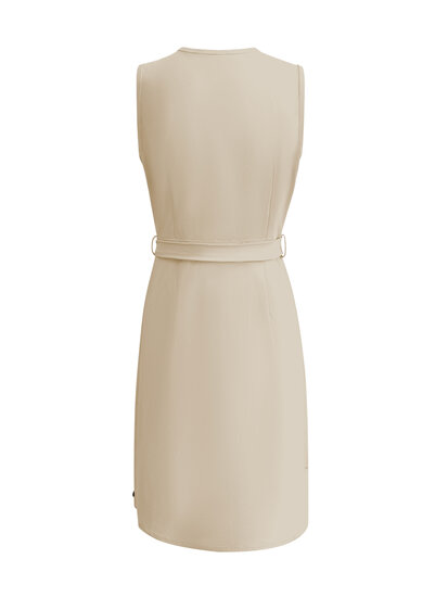 Triple Nine JK51820 Beige Dress cut sleeves with cross zip