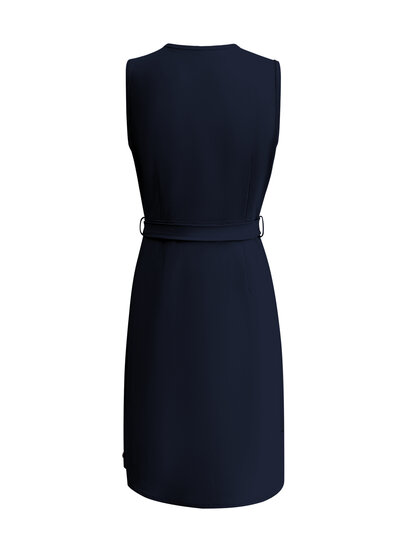 Triple Nine JK51820 Navy Dress cut sleeves with cross zip back