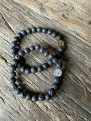 AVL heren armband Lavasteen