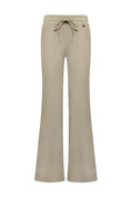 Broek flared beige with gold rib belt Triple Nine BR2304