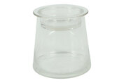 Deco glas m/komdeksel Hanny S helder