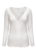 Triple Nine TR9003 Top Creme cashmere with lace v neck