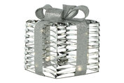Kerstkado LED Bling S glimmend zilver/glitter zilver-L15B15H17CM 811410