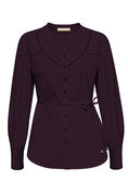 Blouse azuur long sleeeves with rope D. purple BLS5925