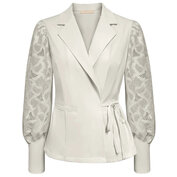 Triple Nine BLZ3906 Blazer Beige cross body lace sleeves