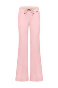 Broek flared powder pink with gold rib belt Triple Nine BR2304