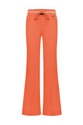 Broek flared Coral with gold rib belt Triple Nine BR2304
