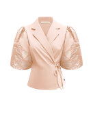 Blazer BLZ3910 powder pink Triple Nine  short sleeves cross body with satin fabric