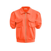 JA92410 Coral Jacket short sleeves with zip and cargo pockets