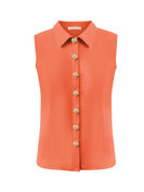 BLS5932 Coral Blouse cut sleeves with gold buttons triple nine