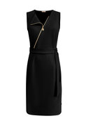 Triple Nine JK51820 Black Dress cut sleeves with cross zip