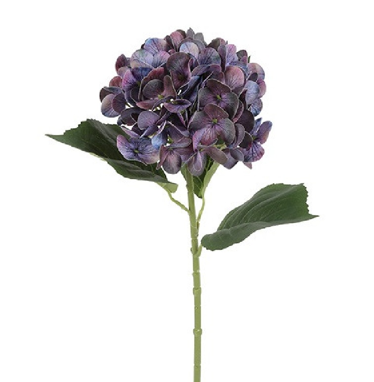 Kunstbloem Hydrangea Macrophylla donker blauw