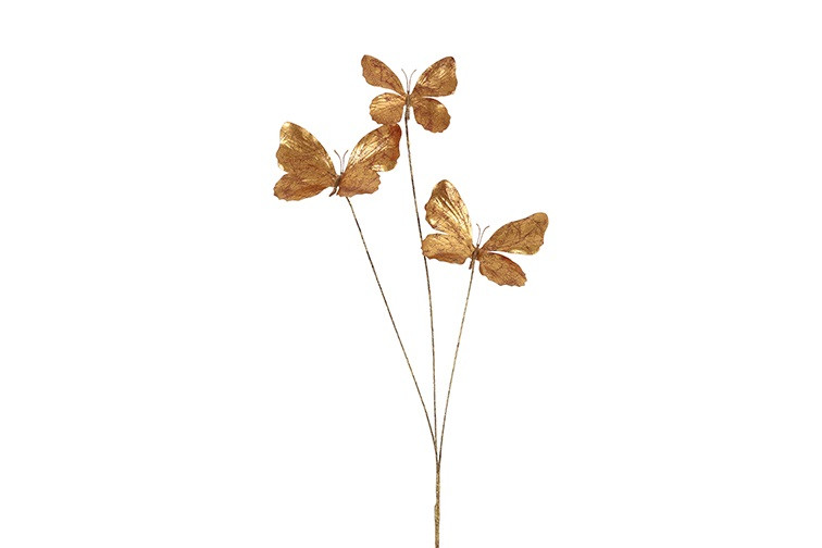 	Kunst deco Vlinder Lush 3x goud-L66,04B30,48H15,24CM